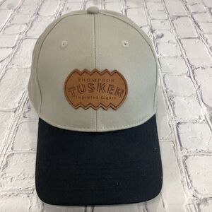 Thompson Cap Hat Unisex Adjustable Khaki Black TUSKER Imported Cigars Baseball